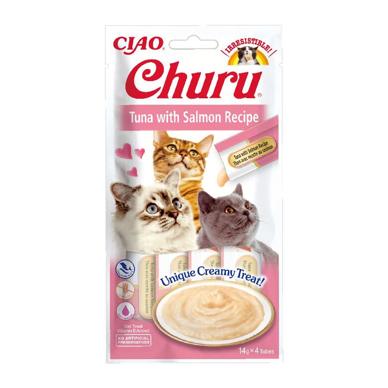 Churu Snack Cremoso de Atún con Salmón para gatos, , large image number null